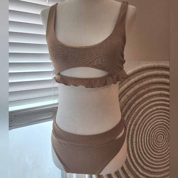 ARO Swim high waist Bikini swimsuit Sz.M (small top) - Picture 1 of 5